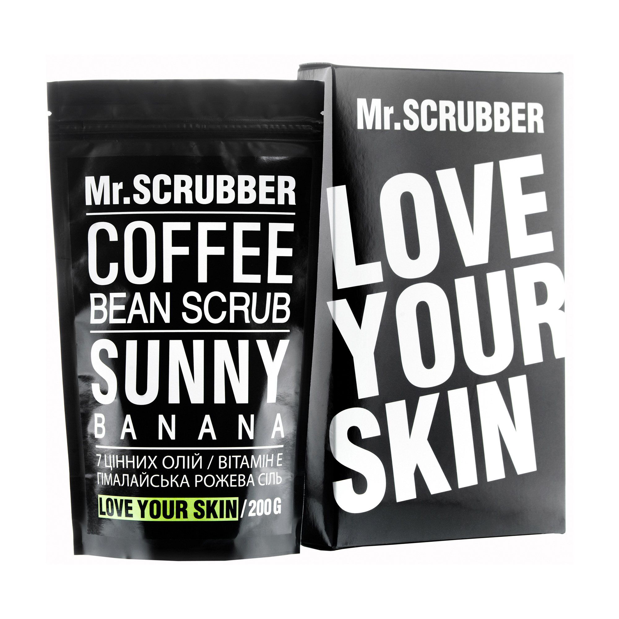 Кавовий скраб для тіла й обличчя Mr.Scrubber Sunny Banana для всіх типів шкіри, 200 г